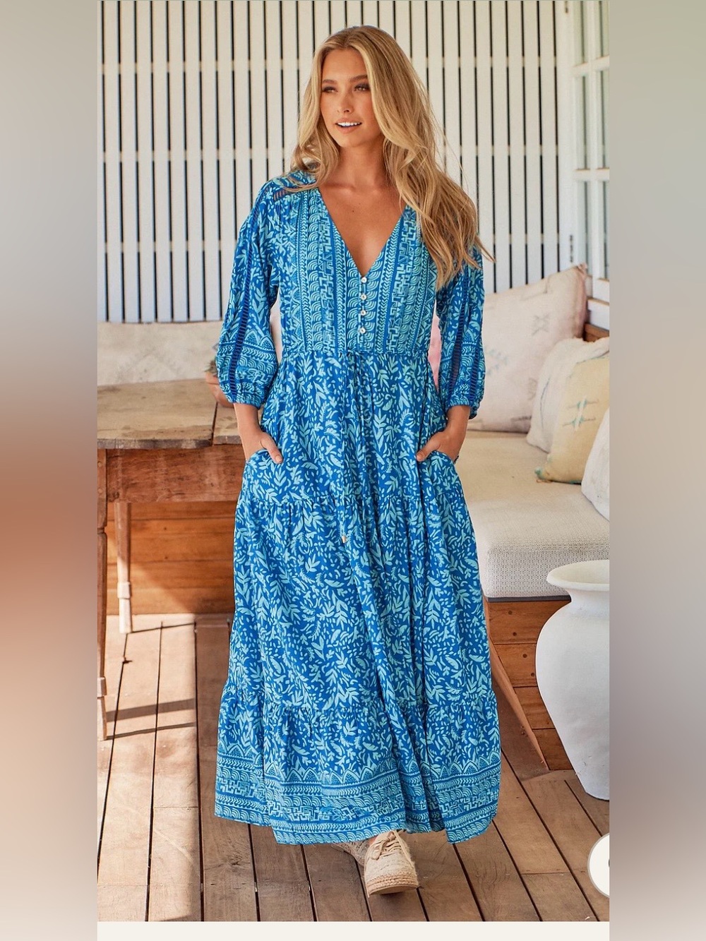 Jaase Letty print maxi dress